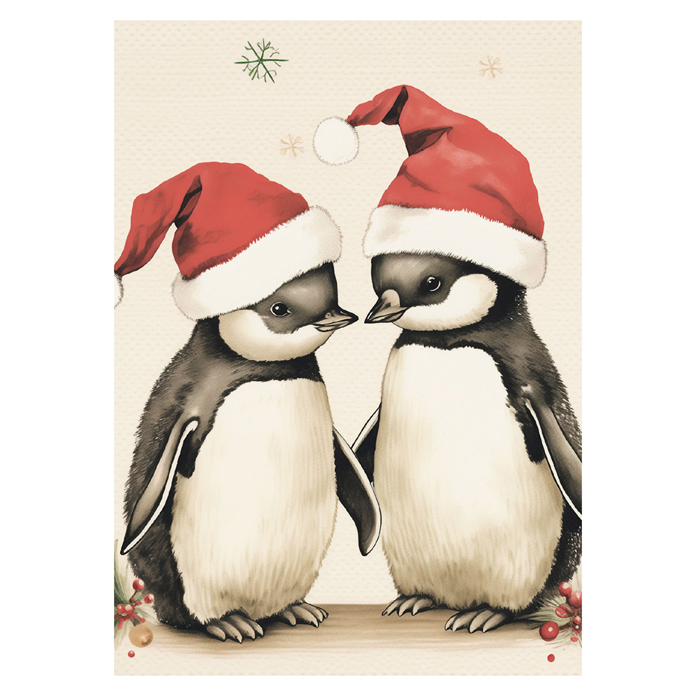 Image Christmas Greeting Cards - Christmas penguins